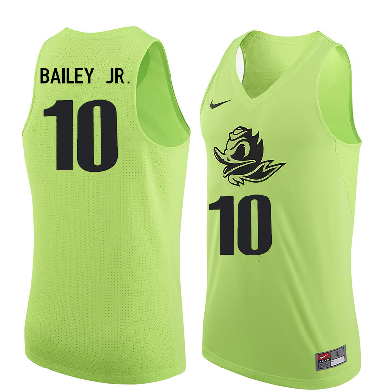Men #10 Victor Bailey Jr. Oregon Ducks College Basketball Jerseys Sale-Electric Green